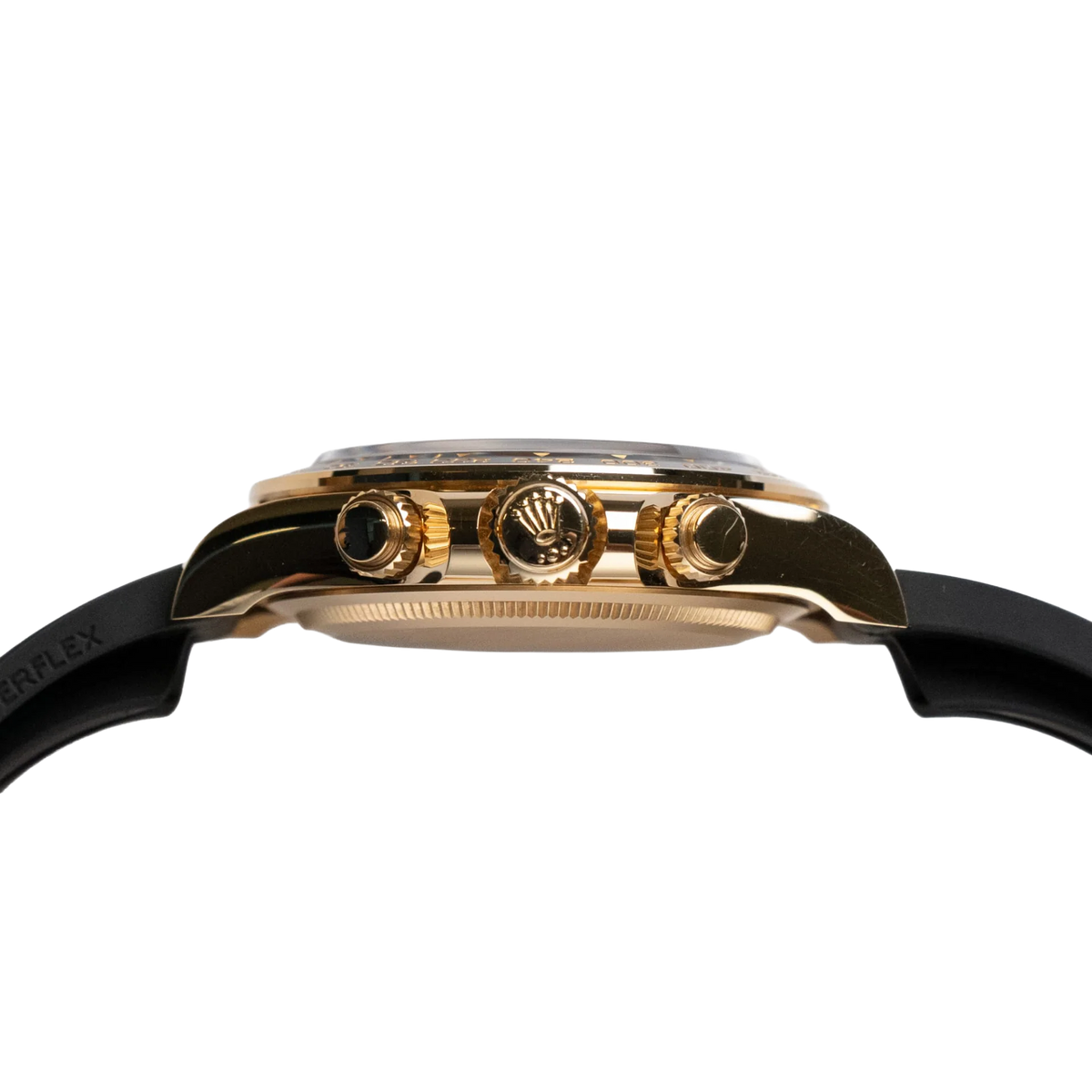 Daytona 40mm Yellow Gold Black and Golden Diamond Dial Oysterflex 126518LN