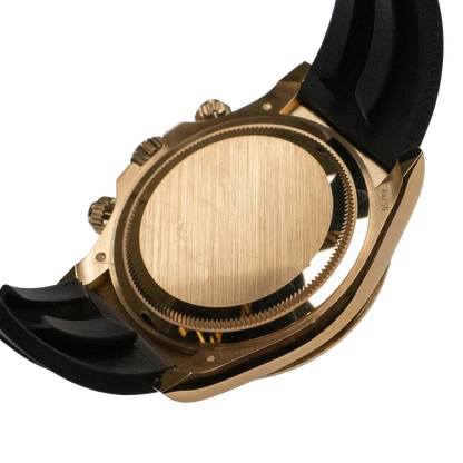 Daytona 40mm Yellow Gold Black and Golden Diamond Dial Oysterflex 126518LN