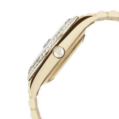 Day-Date 40 Yellow Gold Green Roman Numeral Dial Diamond Bezel M228348RBR-0040