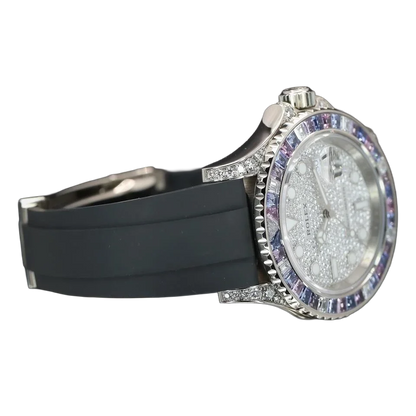 Yacht-Master Cotton Candy 40mm Paved Diamonds White Gold Oysterflex 126679SABR