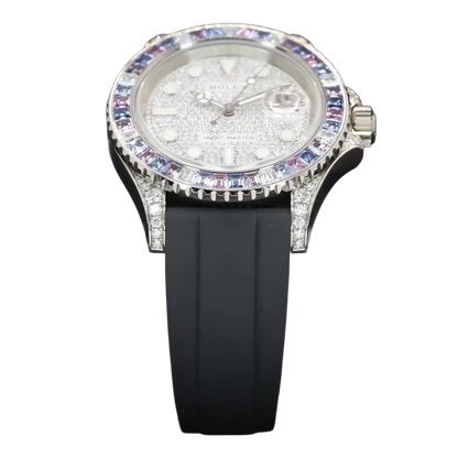 Yacht-Master Cotton Candy 40mm Paved Diamonds White Gold Oysterflex 126679SABR