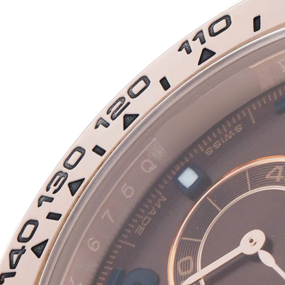 Daytona 40mm Chocolate Brown Dial Rose Gold Mens Watch 116505-0011