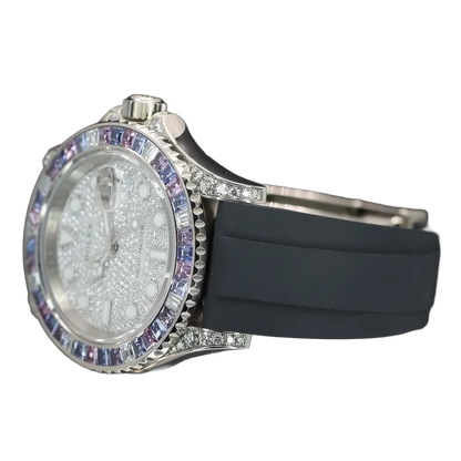 Yacht-Master Cotton Candy 40mm Paved Diamonds White Gold Oysterflex 126679SABR