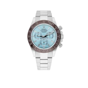 Rolex Daytona 40mm 116506-0002 Ice Blue Baguette Diamond Dial Platinum Watch Complete